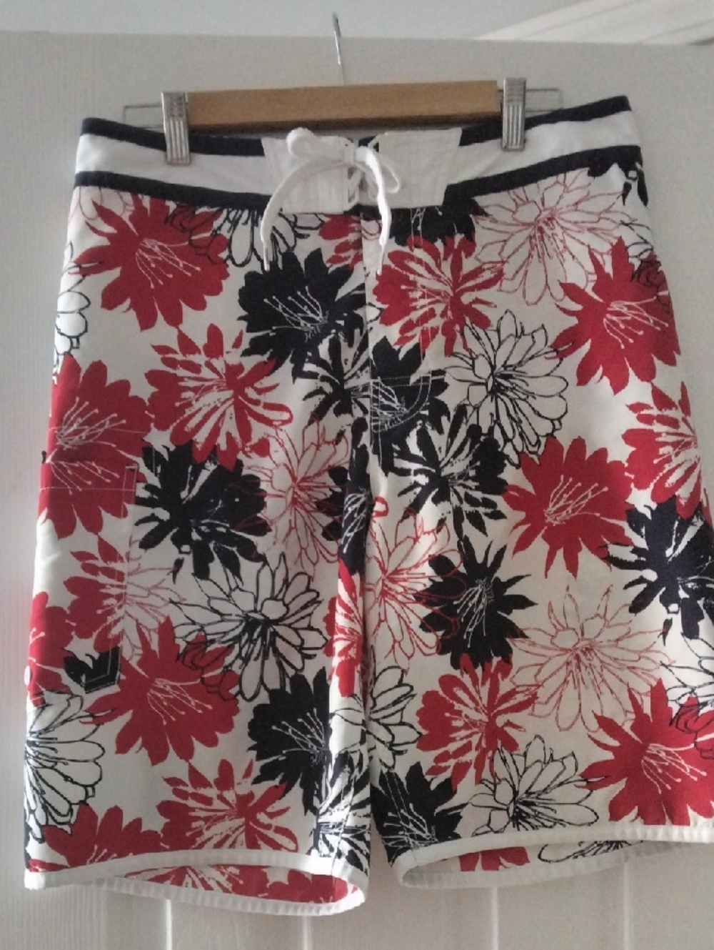 Tommy Hilfiger Red, Navy & White Floral Swim Shorts